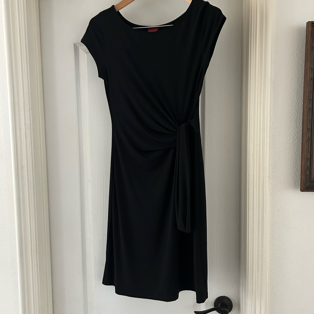 Merona Black Sheath Dress Side Tie  Cocktail Small Work Play Dinner Date